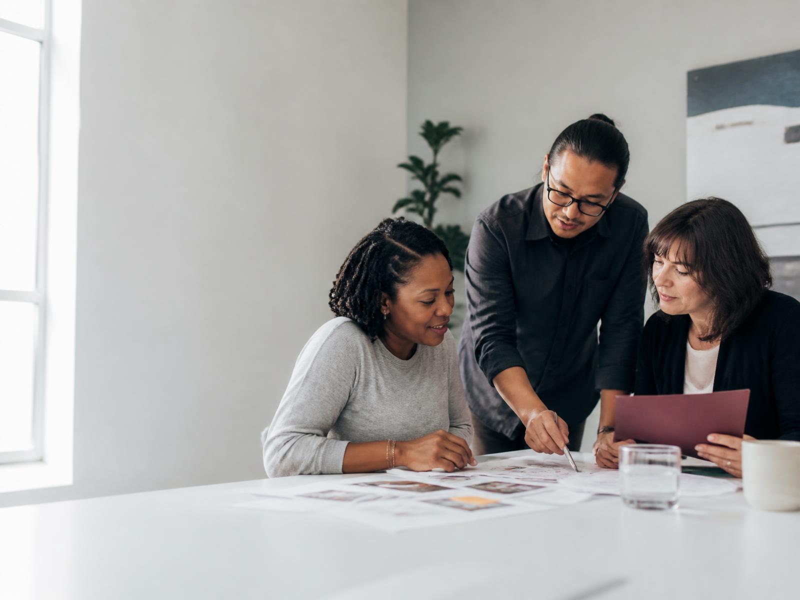Nonprofit leaders planning a digital outreach campaign